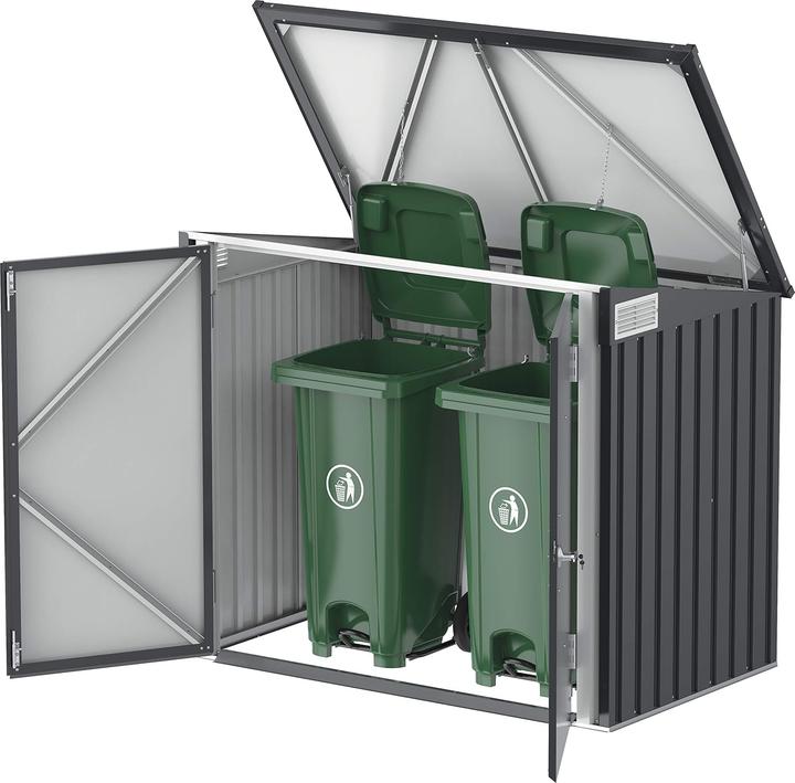 Actual product image Tepro Waste bin box, anthracite/white