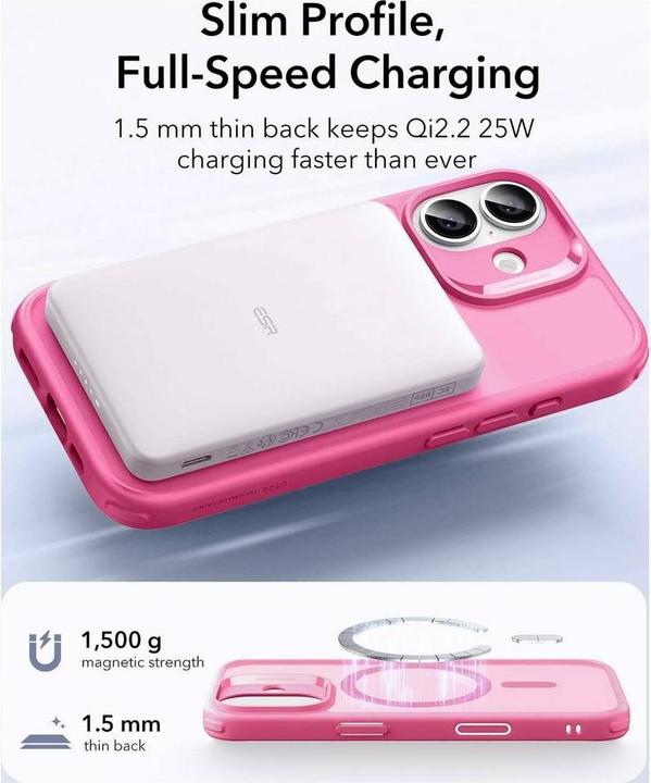 Produktbild ESR - Classic Hybrid HaloLock - iPhone 17 - Frosted Pink (Apple iPhone 17)