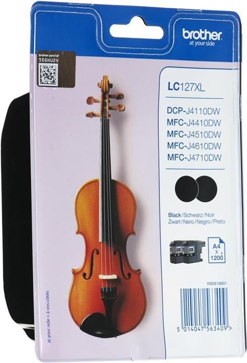 Produktbild Brother LC127XLBKBP2 - 2er-Pack - Sehr hohe Ergiebigkeit (BK)