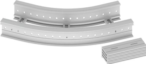 Actual product image Unex 67337-04 Flat elbow 45Â° 135x300 R600 made of U23X RAL7035