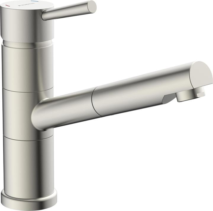 Actual product image Schütte Kitchen tap UNICORN sink mixer stainless steel look Pull-out swivelling 33777