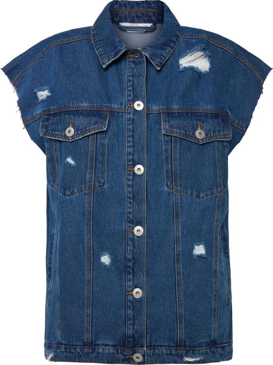 Produktbild Studio Untold Jeansweste, oversized, Destroy-Effekte, Hemdkragen (46, 48)