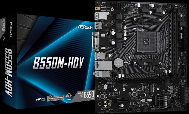 Productafbeelding AsRock B550M-HDV (AM4, AMD B550, mATX)
