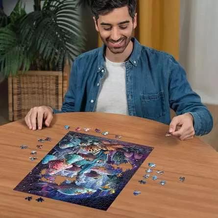 Actual product image Ravensburger Adult puzzle 500 Teile - Moonlight Mushrooms (500 pieces)