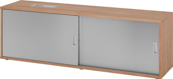 Produktbild Hammerbacher Sideboard 1,5OH, Nussb./Silber (160 x 40 x 52 cm)