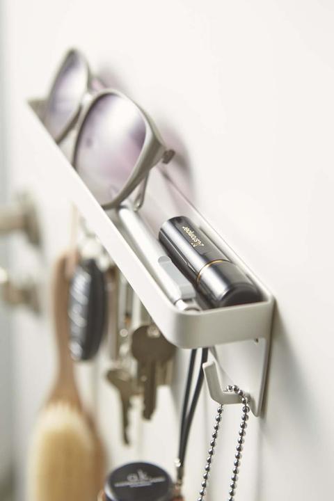 Actual product image Yamazaki Magnetic key rack with SMART shelf