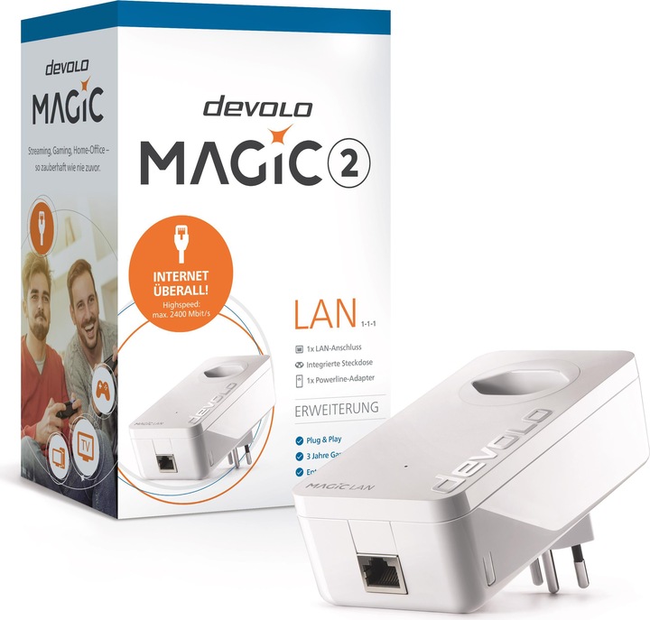 Produktbild Devolo Magic 2 LAN Erweiterung 1-1-1 (2400 Mbit/s)