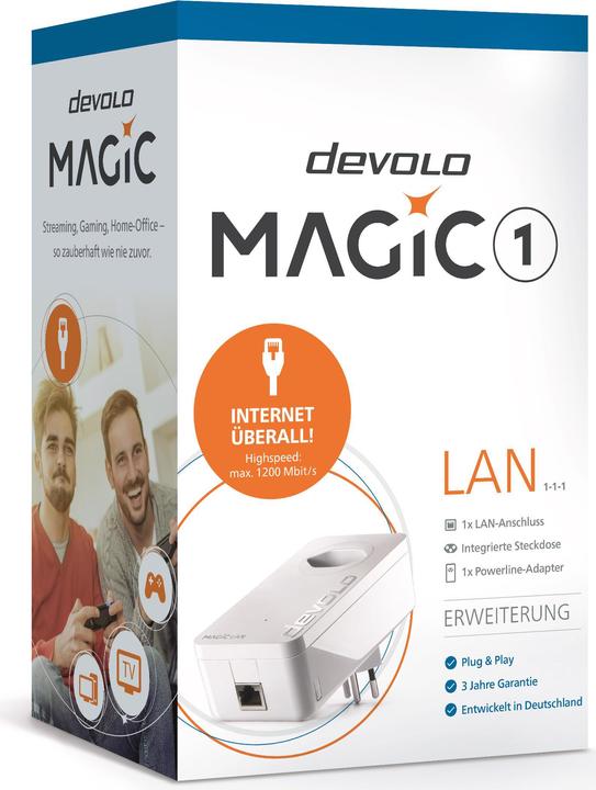 Produktbild Devolo Magic 1 LAN Erweiterung 1-1-1 (1200 Mbit/s)