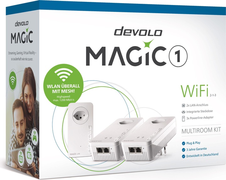 Actual product image Devolo Magic 1 WiFi Multiroom kit 2-1-3 (1200 Mbit/s)