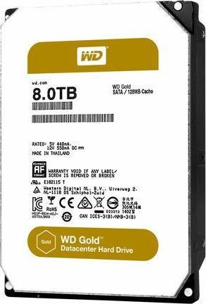 Actual product image WD 8TB GOLD 128MB - RE DRIVE 3.5IN SATA (8 TB, 3.5")
