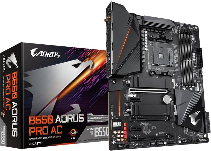 Produktbild Gigabyte B550 Aorus Pro Ac (AM4, AMD B550, ATX)