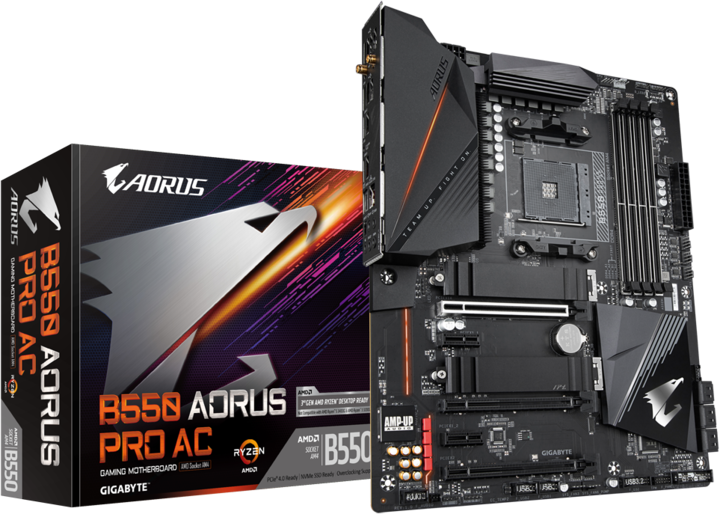Produktbild Gigabyte B550 Aorus Pro Ac (AM4, AMD B550, ATX)
