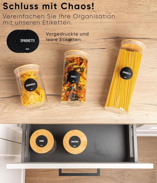 Produktbild Deco haus Vorratsgläser-Set mit Deckel (1.40 l)