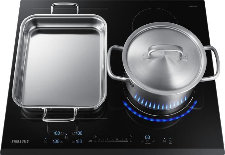 Produktbild Samsung NZ64N9777BK/E1 Induktion, 60cm, 15 Leistungsst., Virtual Flame, Ice Blue