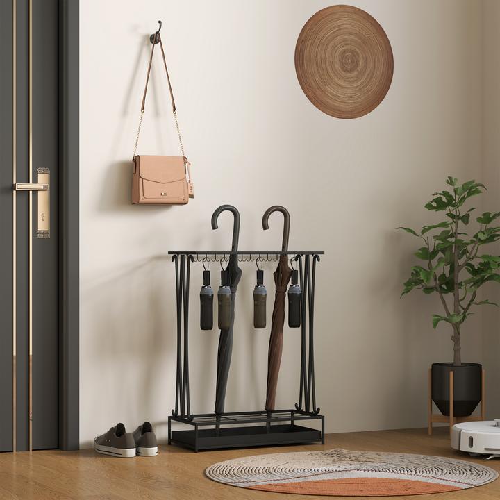 Produktbild Homcom Schirmhalter Stahl Schwarz