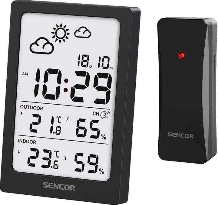 Image du produit Sencor SWS 2300 B Wetterstation schwarz / LCD / Funksensor