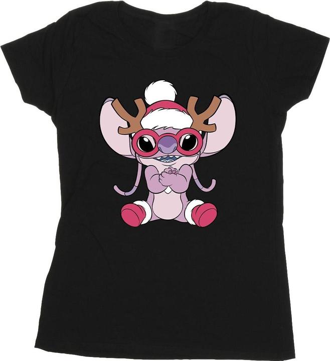 Immagine prodotto Disney Lilo & Stitch Angel Reindeer Maglietta Donna (M)