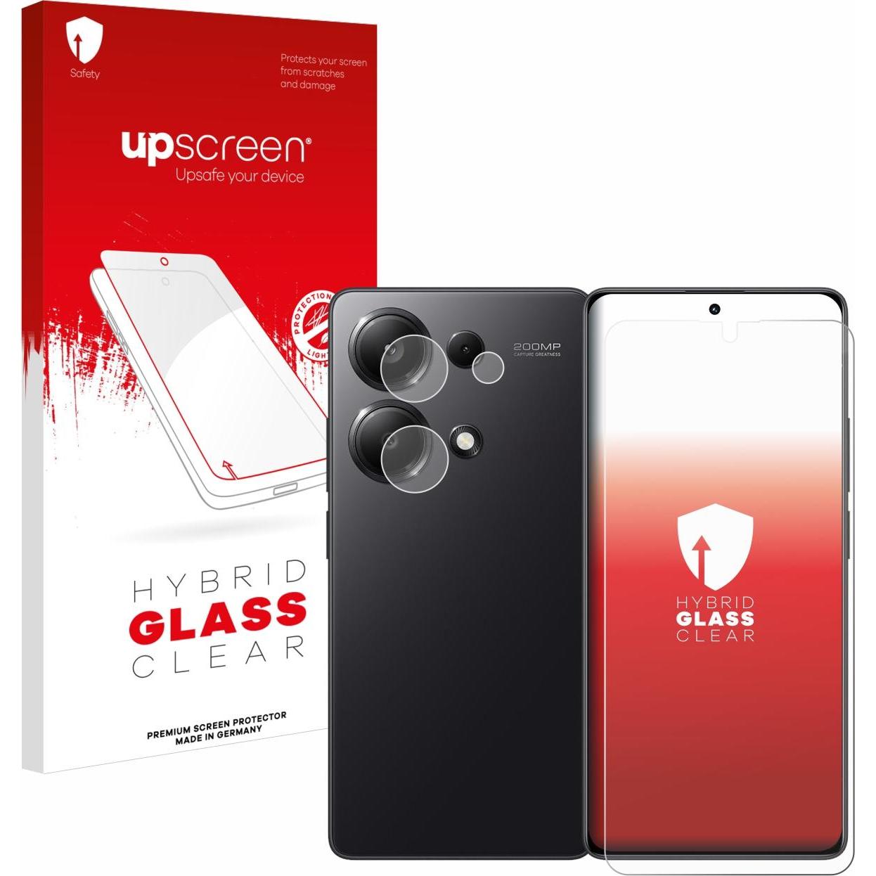 upscreen Scratch Shield Panzerglasfolie (1 Stück, Xiaomi Redmi Note 13 Pro 4G), Smartphone Schutzfolie, Transparent