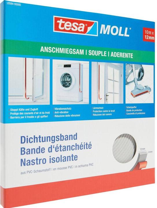 Produktbild tesa tesamoll PVC Dichtungsband (0.14 kg, Grau)