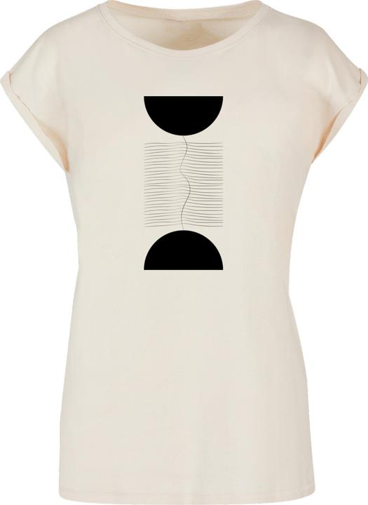 Produktbild Merchcode Ladies Abstract Lines Extended Shoulder Tee - 171741 (XL)