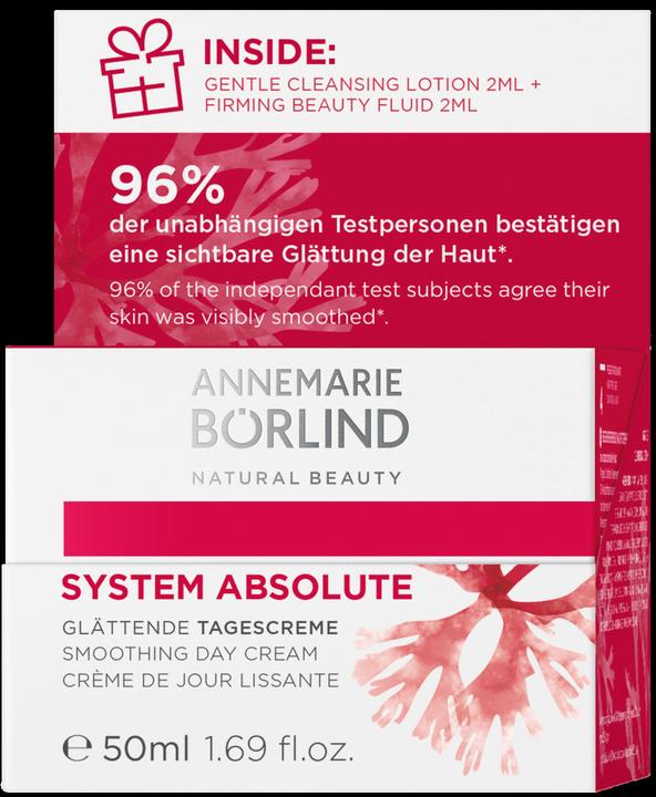 Immagine prodotto Annemarie Börlind SYSTEM ABSOLUTE Crema giorno levigante + Lozione detergente delicata 2 ml + Bea rassodante (50 ml, Crema da giorno)