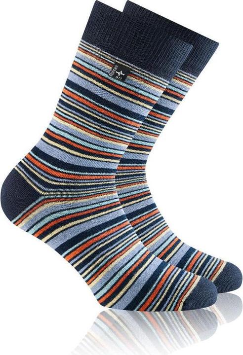 Rohner Fashion - Navy / Colored striped (Einzelpack, 43 - 46)