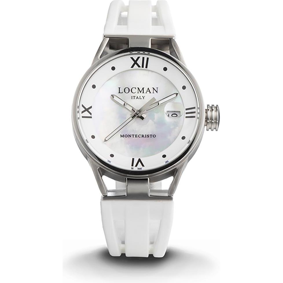 Locman, Armbanduhr, Italy Damenuhr Montecristo Lady Ref. 0521V30, Weiss, (Analoguhr, 33 mm)