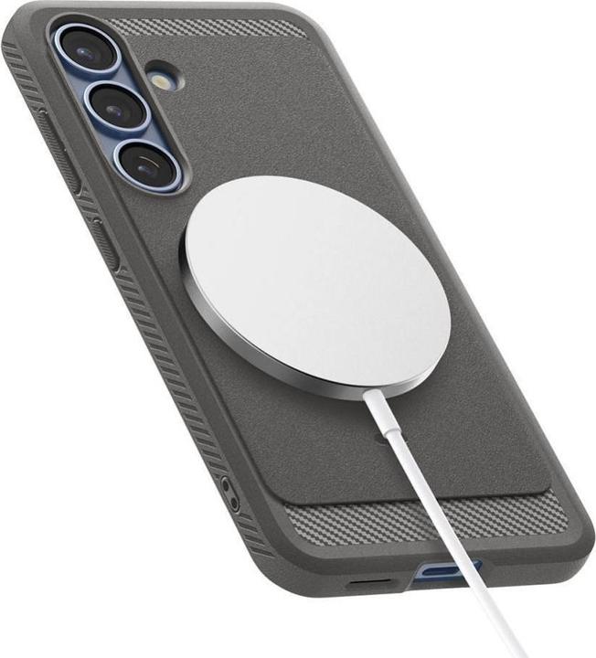Produktbild Spigen Rugged Armor Mag MagSafe Hülle für Samsung Galaxy S25 – grau (Samsung Galaxy S25)