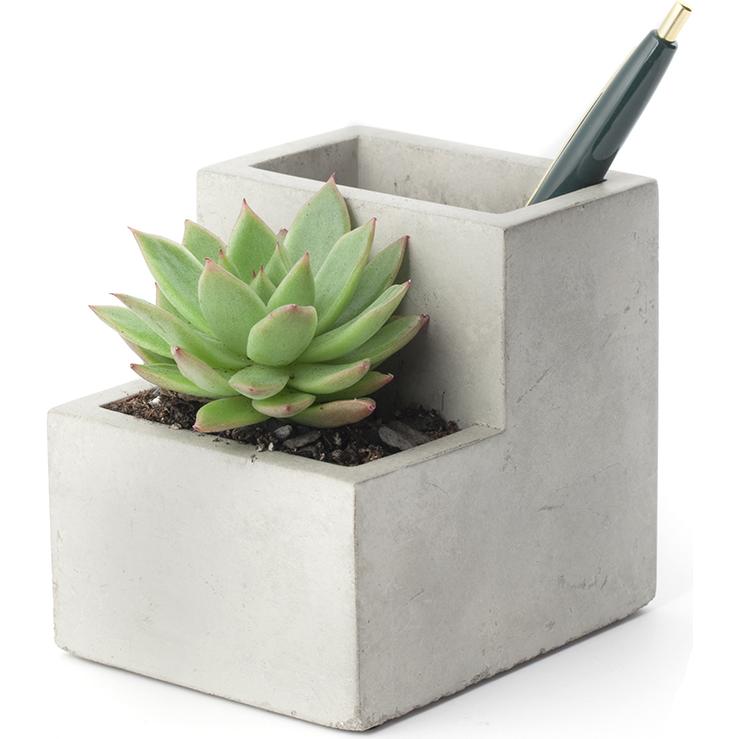 Kikkerland, Blumentopf, Concrete Desktop Planter (9 cm)