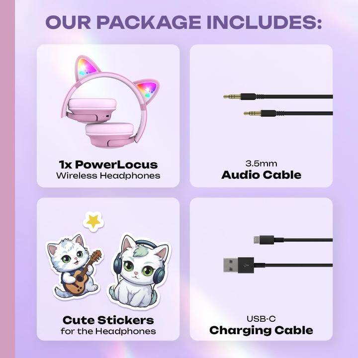 Produktbild PowerLocus Bobo Bluetooth-Kopfhörer für Kinder