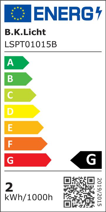 Energie-Label B.K.Licht Magnetische Akku LED Wandleuchte, schwarz (150 lm)