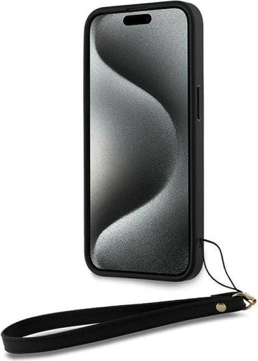 Actual product image DKNY DKHCP14LPBSWSK iPhone 14 Pro 6.1" czarny/black hardcase Wrist Strap Stock Logo (Apple iPhone 14 Pro)