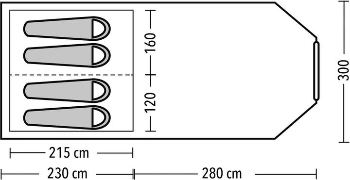 Actual product image Trevolution Ambience Lounge (Tunnel tent, 11 kg, 4 persons)