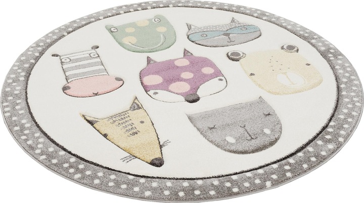 Immagine prodotto Pergamon Tappeto per bambini Maui Kids Happy Animals (120 x 120 cm)