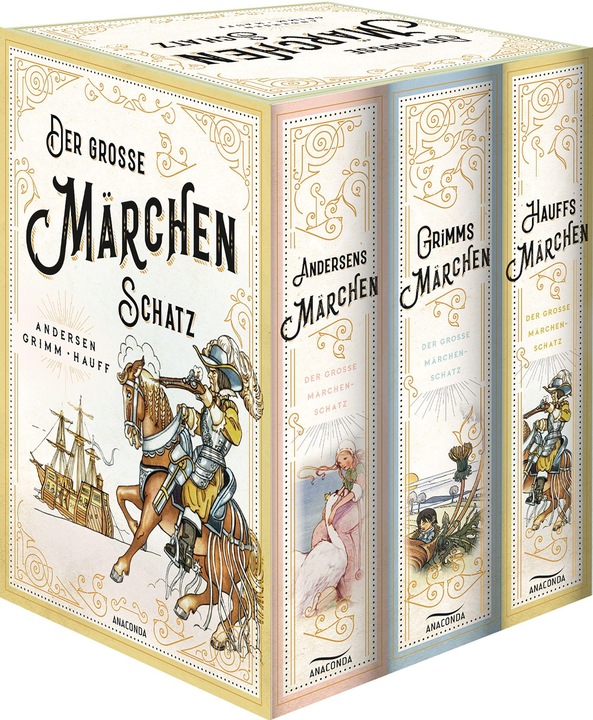 Produktbild Der grosse Märchenschatz: Andersens Märchen, Grimms Märchen, Hauffs Märchen (Deutsch, Jacob Grimm, Wilhelm Grimm, Hans Christian Andersen, Wilhelm Hauff, 2020)