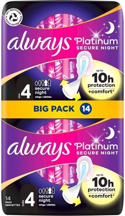 Produktbild Always Platinum Secure Night Sanitary Napkins 7 Count (7x)