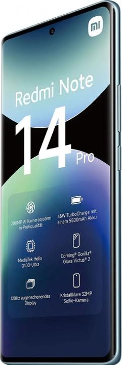 Actual product image Xiaomi Redmi Note 14 Pro (512 GB, Ocean Blue, 6.67", Dual SIM, 4G)