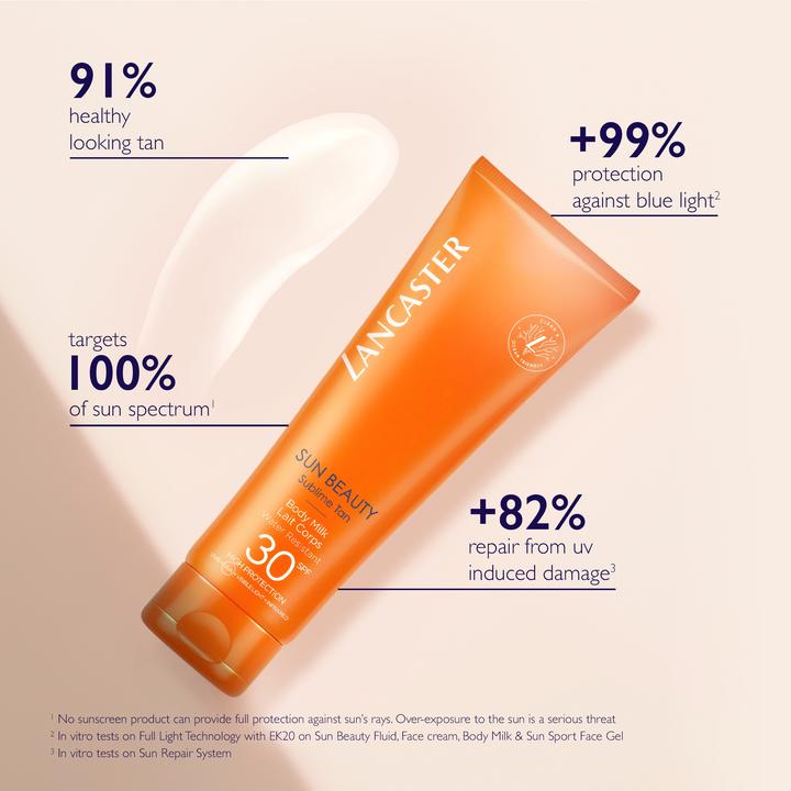 Actual product image Lancaster Sun Beauty Body Milk SPF30 (Suntan lotion, SPF 30, 250 ml, 279 g)