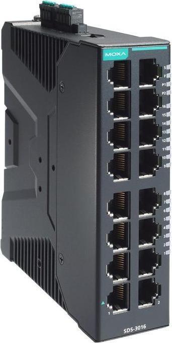 Produktbild Moxa Kompakter industrieller Smart-Ethernet-Switch mit 16 10100BaseT(X)-Ports, Dual 12244 (16 Ports)