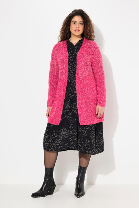 Produktbild Ulla Popken Strickjacke, Oversized, Melange-Strickmix, Langarm (42, 44)