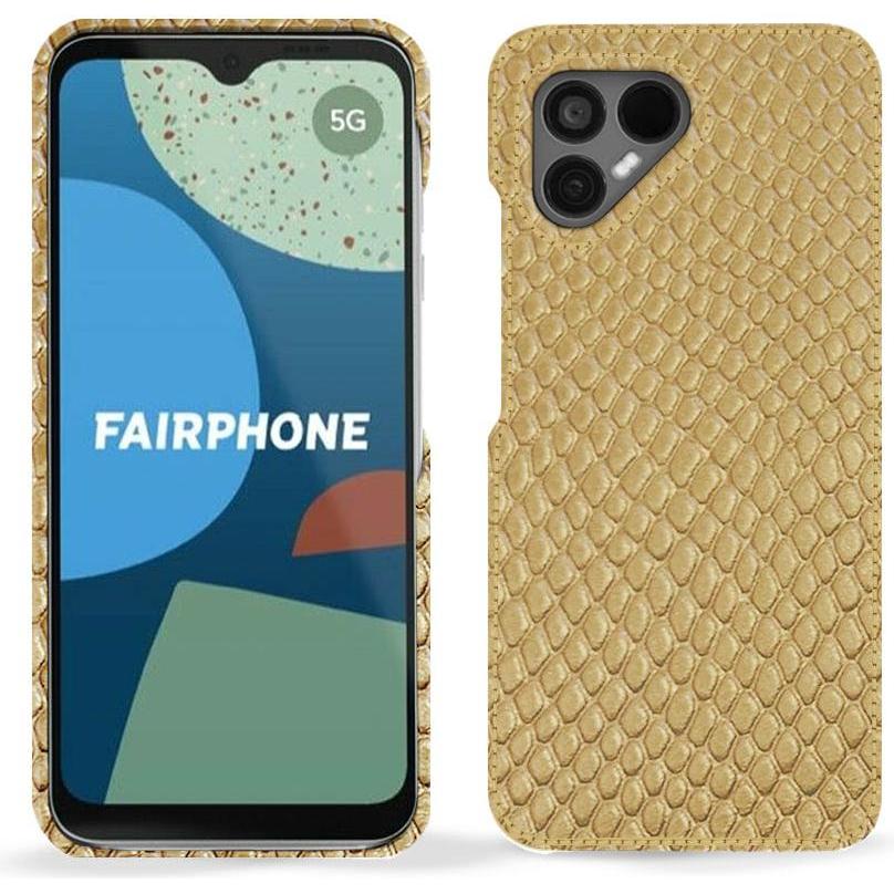 Noreve Lederschutzhülle (Fairphone 4), Smartphone Hülle, Beige