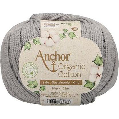 Thumbnail - MEZ Anchor Organic Cotton 4-fädig ca. 125 m 50 g, Garn + Wolle, Grau
