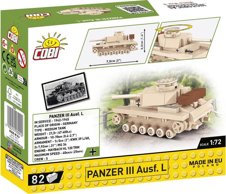 Produktbild Cobi H.C. WWII Panzer III Ausf.L 1:72
