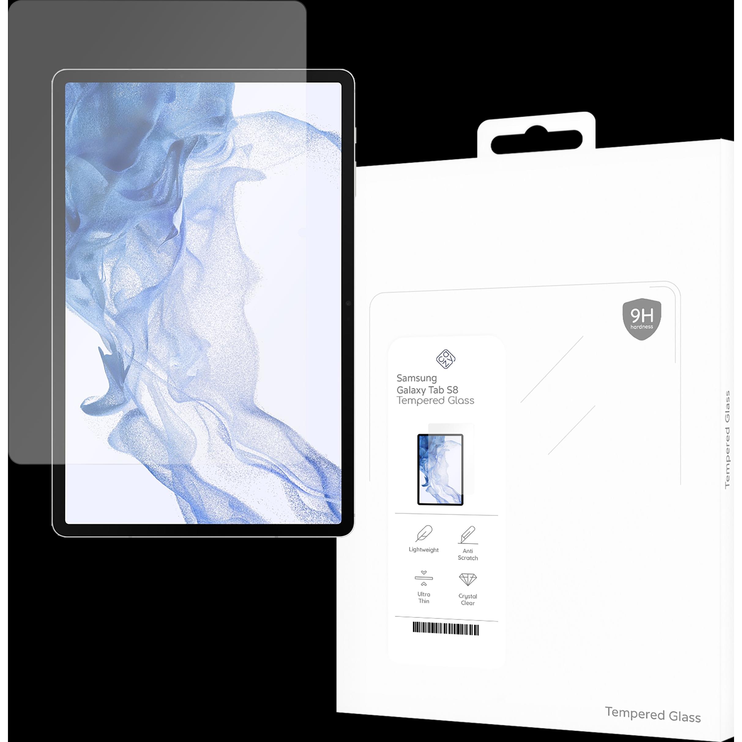 Cazy Schutzglass Kompatibel mit Samsung Galaxy Tab S8 - Displayschutz Tempered Glass (1 Stück, Galaxy Tab S8), Tablet Sc...
