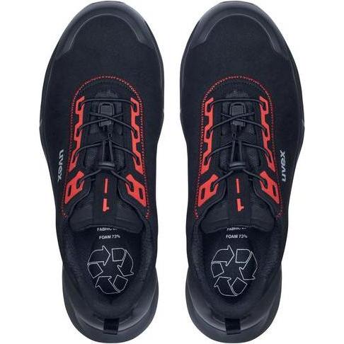 Thumbnail - Uvex Sports, Sicherheitsschuhe, uvex 1 x-craft Halbschuhe S3L 68033 schwarz, rot Weite 12 Grösse 35 (S3, 35)