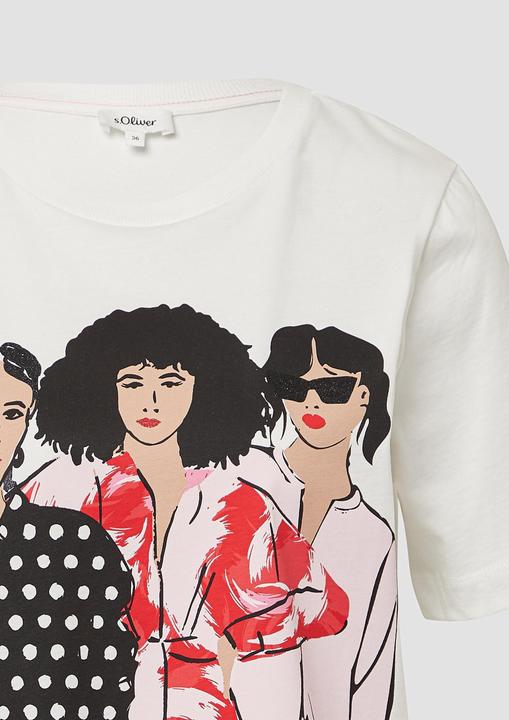 Produktbild S.Oliver T-Shirt Jerseyshirt im Relaxed Fit mit Effekt-Artwork (42)