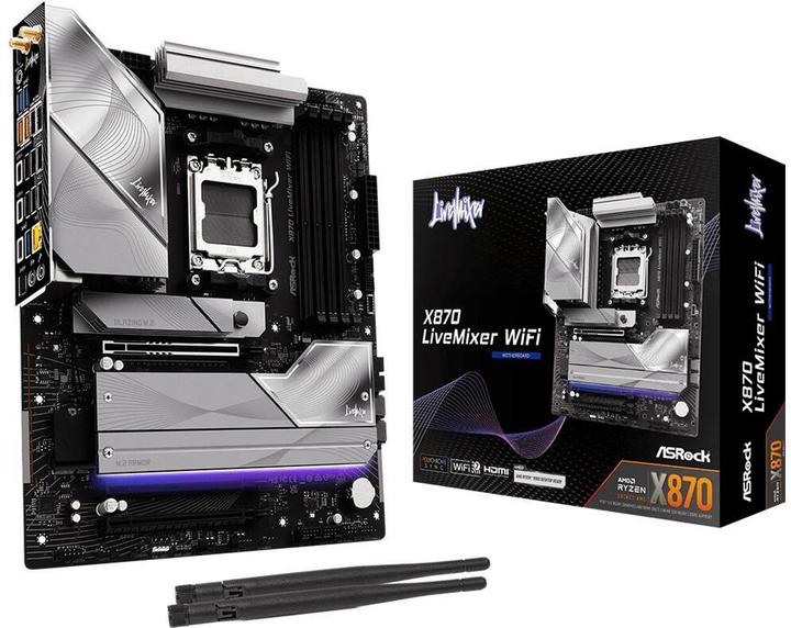 Productafbeelding AsRock Mainboard X870 LiveMixer WiFi (AM5, AMD X870, ATX)
