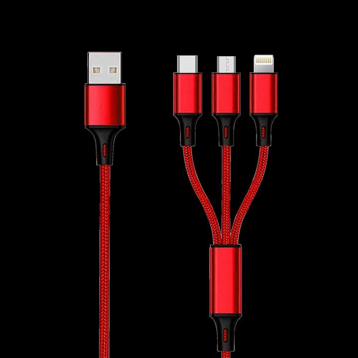 Produktbild 2GO 797150 USB Kabel USB B USB C/Micro-USB B/Lightning (1.50 m)