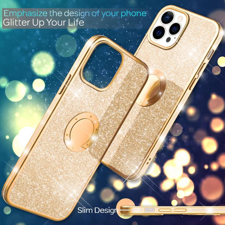 Actual product image Nalia Ring glitter silicone sleeve (Apple iPhone 13 Pro)