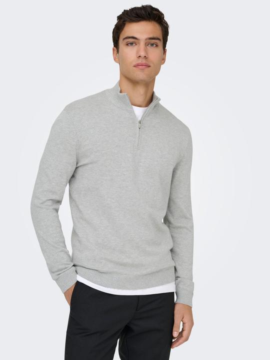 Produktbild Only & Sons Onsloui Reg 12 Mel Half Zip Knit Noos (XXL)